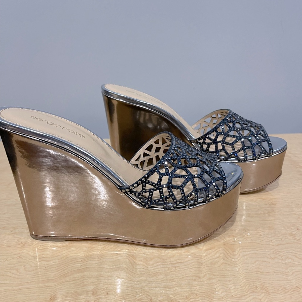 SERGIO ROSSI Crystal Wedge